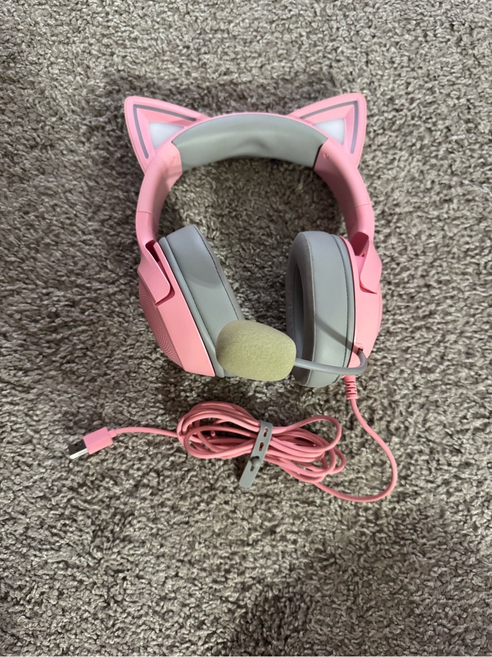 Razer Kraken Kitty Pink Cat-Ear Wired Over-Ear Head Set